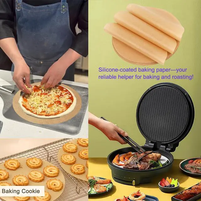 Alt view image 7 of 7 - 200 Pcs 9.5 Inch Precut Parchment Paper Rounds, Nonstick Cake Liners
