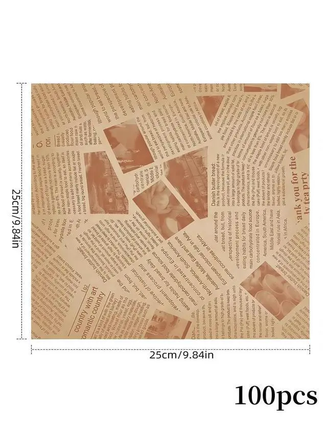 Alt view image 2 of 7 - 100PCS 10x10 Inch Parchment Paper Sheets, Non-Stick, Grease Resistant, Food Basket Liners, Sandwich Wrapping Paper for Oven, Air Fryer