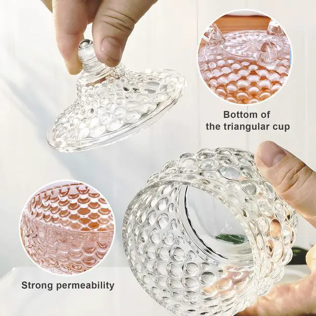 Alt view image 4 of 7 - 180ML/6OZ Clear Glass Candy Jar with Lid Candy Crystal Storage Container for Cookies Jewelry Kitchen Pantry Home Decoration
