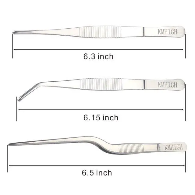 Alt view image 2 of 5 - Gardening Tweezers Set, 3-Piece Stainless Steel Picking Tools