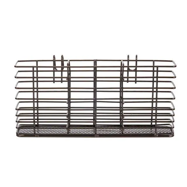 Alt view image 2 of 5 - Stainless Steel Utensil Drying Rack and Cutlery Organizer With Hooks - Removable Silverware Holder, Black
