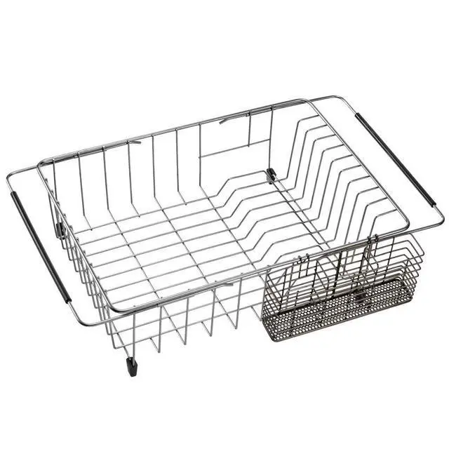 Alt view image 5 of 5 - Stainless Steel Utensil Drying Rack and Cutlery Organizer With Hooks - Removable Silverware Holder, Black
