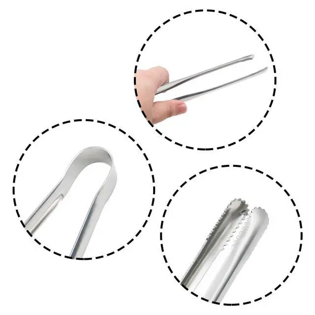 Alt view image 3 of 5 - 2 Pack 12 & 14 Inch Stainless Steel Cooking Tongs Precision Serrated Non-Slip Kitchen Tweezers, Heat Resistant Metal Food Tongs for Grilling, BBQ, Baking, Serving, Dishwasher Safe