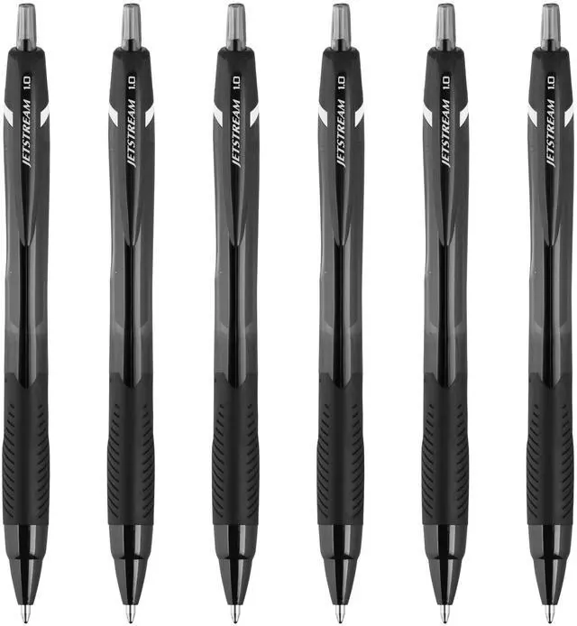 Main image of Jetstream Elements Ballpoint Pen, Medium Point (1.0mm), Black Ink, 6 Pens