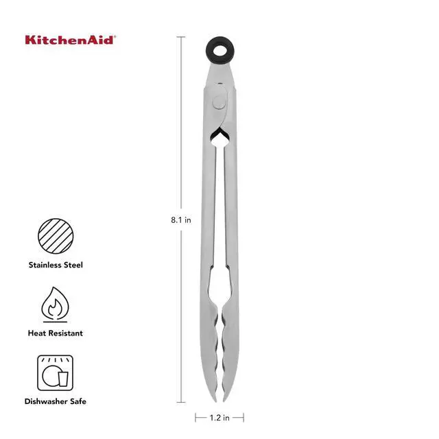 Alt view image 2 of 5 - Stainless Steel Tongs, 7 Inch