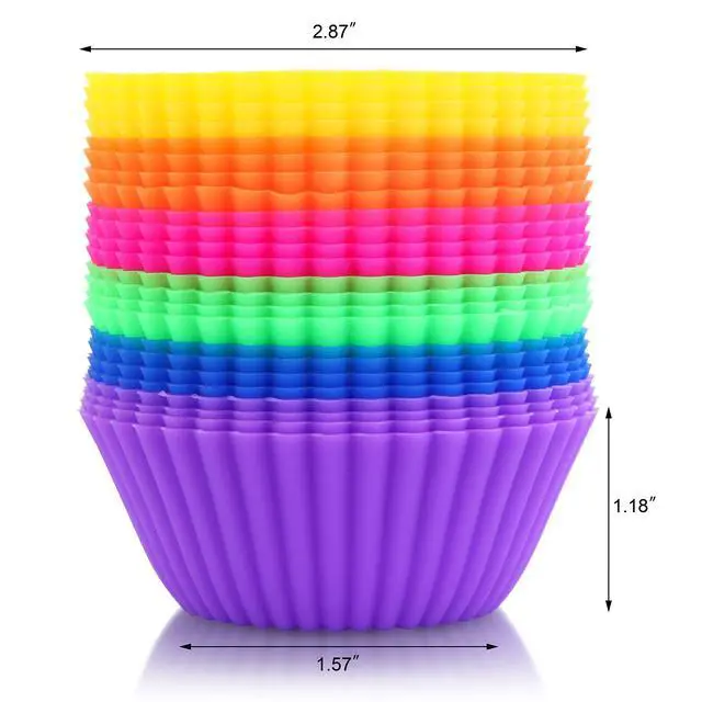 Alt view image 2 of 7 - 44270 Reusable Silicone Baking Cups and Cupcake Liners, Set of 24