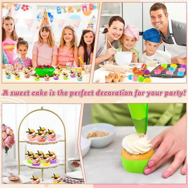 Alt view image 6 of 7 - Mini Silicone Cupcake Molds, 2 Inch Flower Shapes Baking Cups