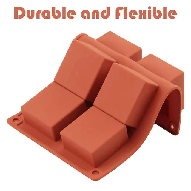 Alt view image 4 of 7 - Silicone Brownie Pan, 2 x 2 x 1 Inches, 3 Pcs, 6-Cavity