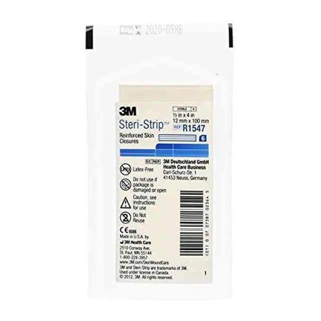 Alt view image 2 of 2 - Steri-Strip Reinforced Skin Closures - 1/2" x 4" - 20 Pack of 6 Strip Envelope (120 Strips)
