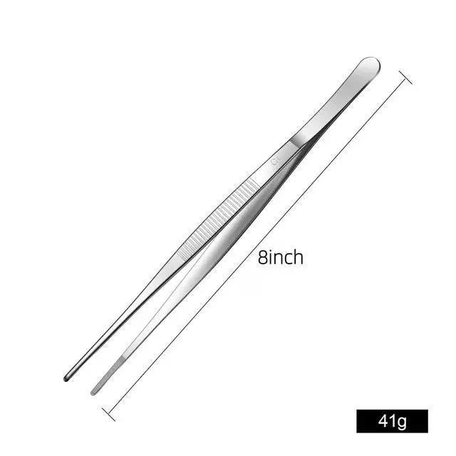 Alt view image 3 of 7 - Long Tweezers, Stainless Steel, 8 inches