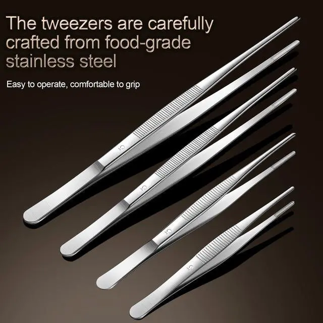 Alt view image 6 of 7 - Long Tweezers, Stainless Steel, 8 inches