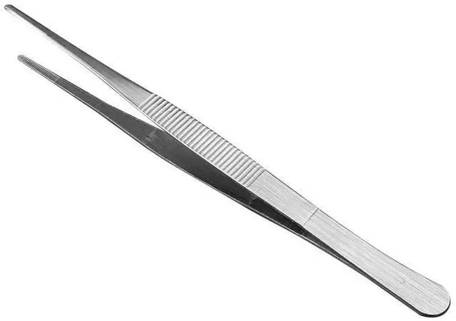 Main image of 8 inch Long Kitchen Tweezers Stainless Steel, Chef Cooking Tweezers Tongs