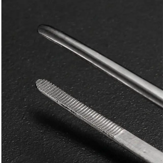 Alt view image 3 of 7 - 4 Pcs 5.5IN/14CMFood Tong Stainless Steel Cooking Tweezers Fine Tweezers, Kitchen Tweezers, Food Tweezers with Precision Serrated Tips for Cooking, Grilling, Baking,