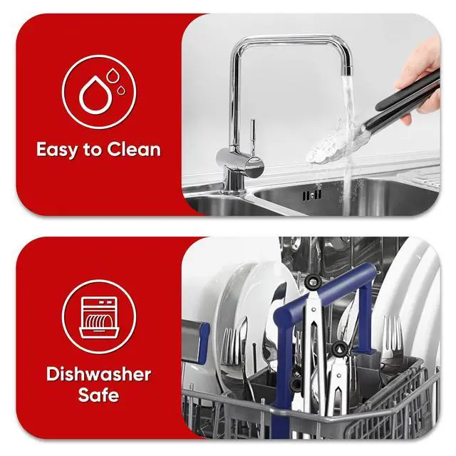Alt view image 6 of 6 - 7-Inch Stainless Steel Kitchen Tongs Set, for Cooking Serving (7", 3PCS)