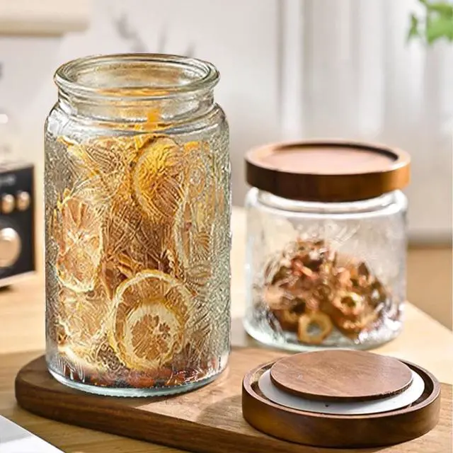 Alt view image 5 of 7 - Vintage Glass Jar with Lid, Airtight Candy Coffee Canister Food Storage