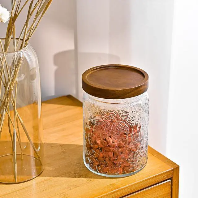 Alt view image 7 of 7 - Glass Storage Containers With Lids, Glass Jars With Lids, 24OZ