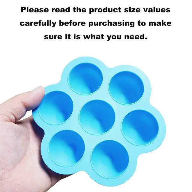 Alt view image 3 of 6 - 2pcs Silicone Egg Bites Molds for 5, 6, 8 QT Instant Cooker, Pressure Cooker, Food Storage Container with Lid & Freezer Tray (6.3x5.7x1.4in)