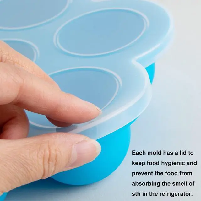 Alt view image 4 of 6 - 2pcs Silicone Egg Bites Molds for 5, 6, 8 QT Instant Cooker, Pressure Cooker, Food Storage Container with Lid & Freezer Tray (6.3x5.7x1.4in)