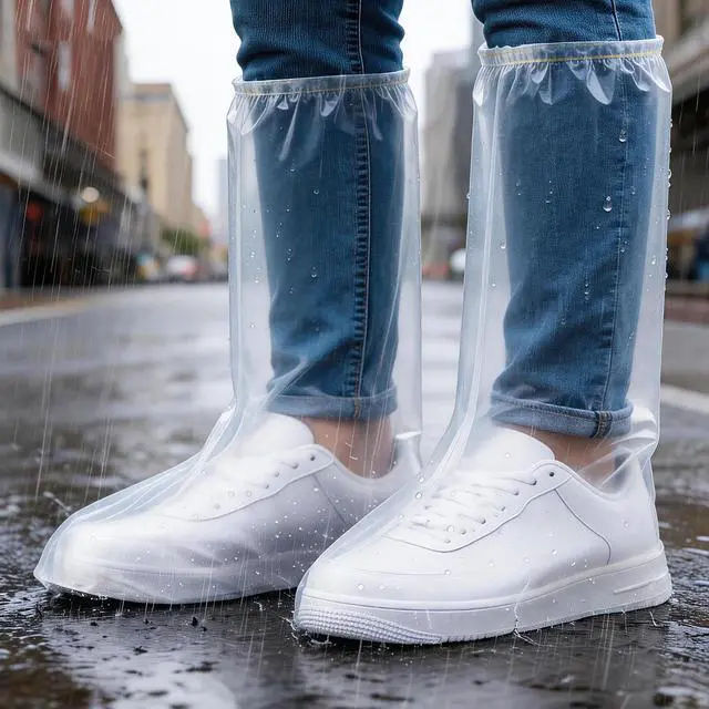 Main image of High-Top Waterproof Shoe Covers,10 Pcs,Rain Shoe Covers&Boot Covers,XL Size