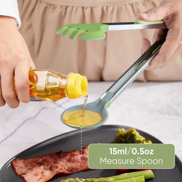 Alt view image 2 of 7 - 12 Inch Cooking Tongs, Stainless Steel Kitchen Tongs with Silicone Tips