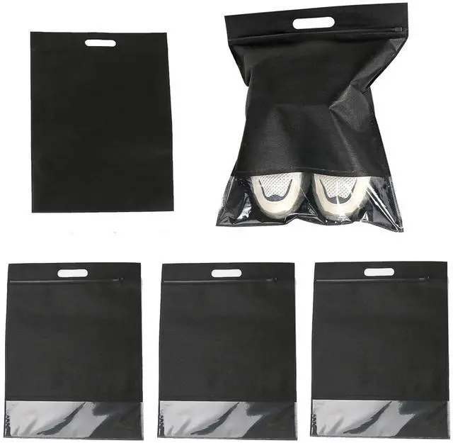 Main image of 5 Pack Travel Shoe Bags with Clear Window Portable Shoe Bags Organizer Storage Shoe Pouch for Gym Sports Sweaty Athletic Shoes Sneakers Luggage Packing Suitcase Closet Organization