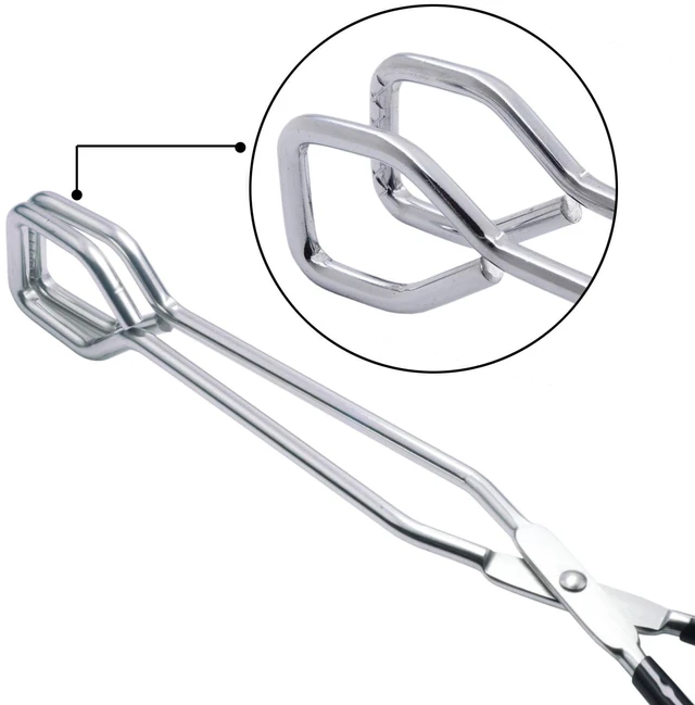 Alt view image 2 of 5 - 10-Inch Heavy Duty Stainless Steel Kitchen Scissor Tongs, Set of 2
