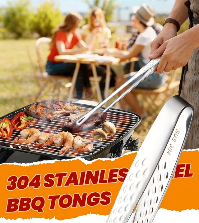 Alt view image 3 of 6 - 6 Pack Cooking Tongs 11 Inch, Korean BBQ Tongs