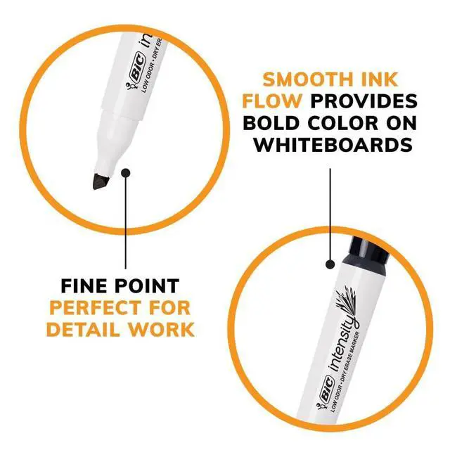 Alt view image 7 of 7 - Intensity Low Odor Dry Erase Markers, Chisel Tip, 4-Count Pack