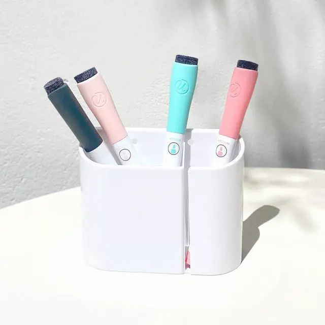 Alt view image 7 of 7 - Fine Tip Dry Erase Markers with Eraser, Low Odor Whiteboard Markers Fine Tip, Assorted Bright Colors, Set of 8