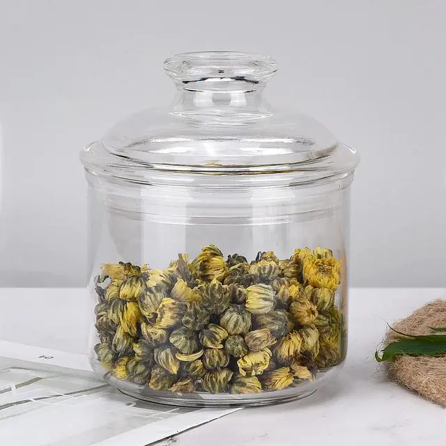 Alt view image 3 of 6 - 13.5oz Small Acrylic Storage Jar, Airtight Lid with Silicone Sealing Ring, Ideal Canister Container for Sugar, Tea, Spices, Herbs, Shells, Bath Salt, Christmas Decorative Apothecary Jars