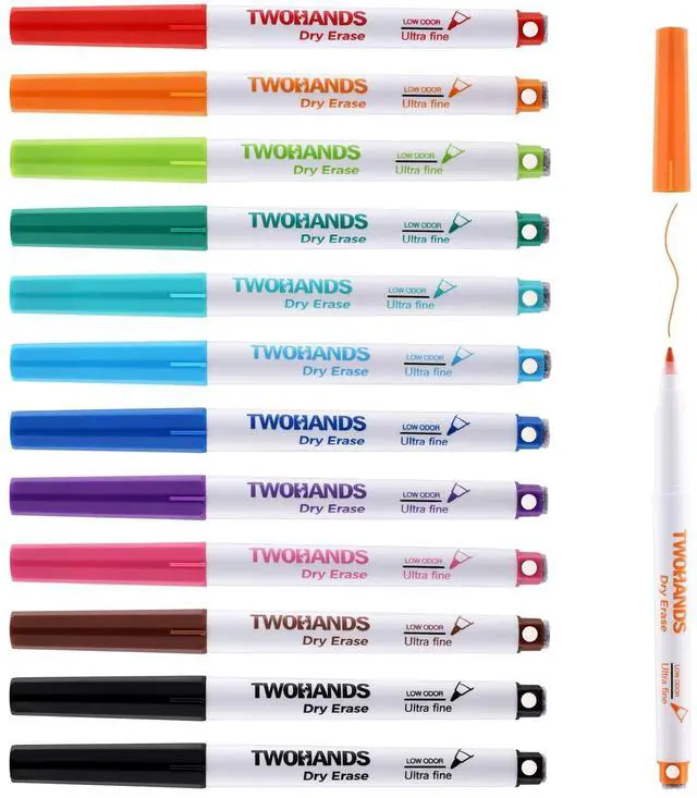 Main image of Magnetic Dry Erase Markers Ultra Fine Tip,Assorted Colors 0.7mm