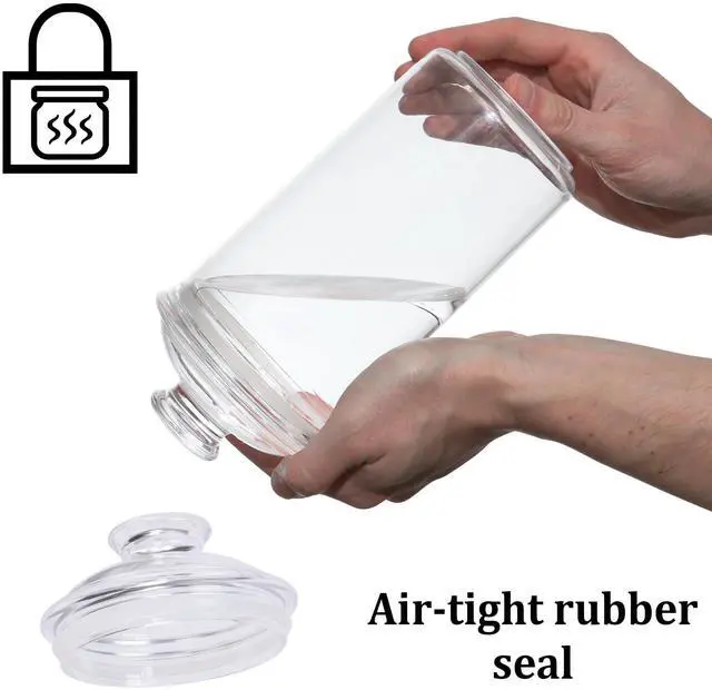 Alt view image 4 of 7 - 34oz/1L - Acrylic Airtight Candy Jar Cookie Jar