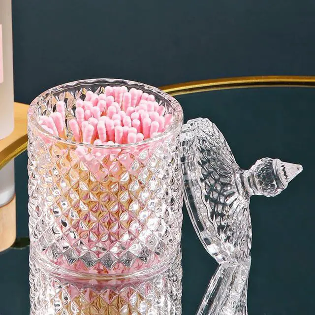 Alt view image 2 of 7 - Glass Jar With Lid,Qtip Holder,Sugar Bowl,Candy Cookie Jars,Jewelry Box,Decorative Jar,Candle Cup(Clear)