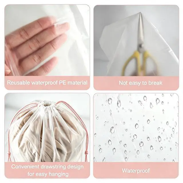Alt view image 3 of 4 - 12 Pcs Shoe Bags Waterproof Drawstring for Travel 15.7" x 11.8"