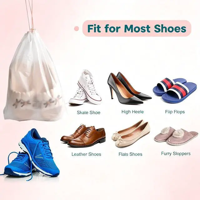 Alt view image 4 of 4 - 12 Pcs Shoe Bags Waterproof Drawstring for Travel 15.7" x 11.8"