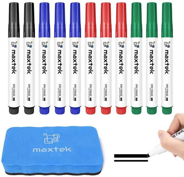 Main image of Low Odor Dry Erase Markers Chisel Tip, 12 Count
