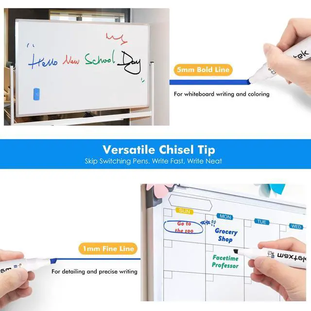 Alt view image 4 of 7 - Low Odor Dry Erase Markers Chisel Tip, 12 Count