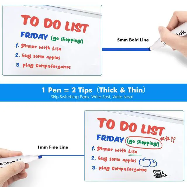 Alt view image 7 of 7 - Low Odor Dry Erase Markers Chisel Tip, 12 Count