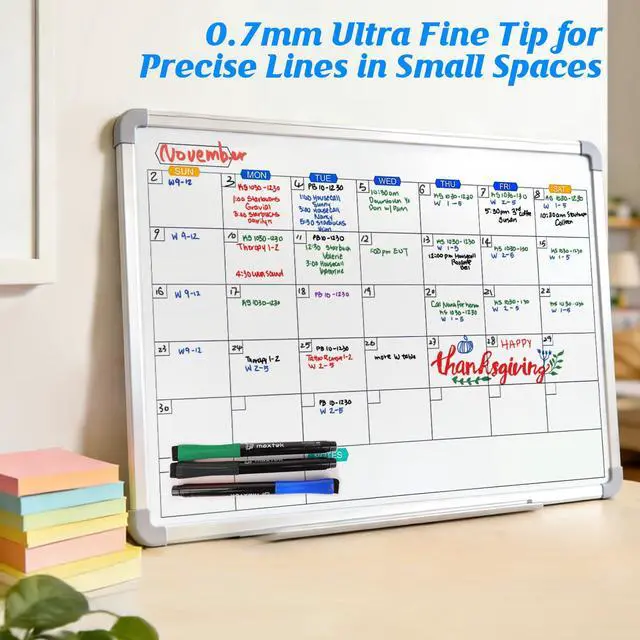 Alt view image 5 of 7 - Low Odor Dry Erase Markers Mixed Tip, 8 Count