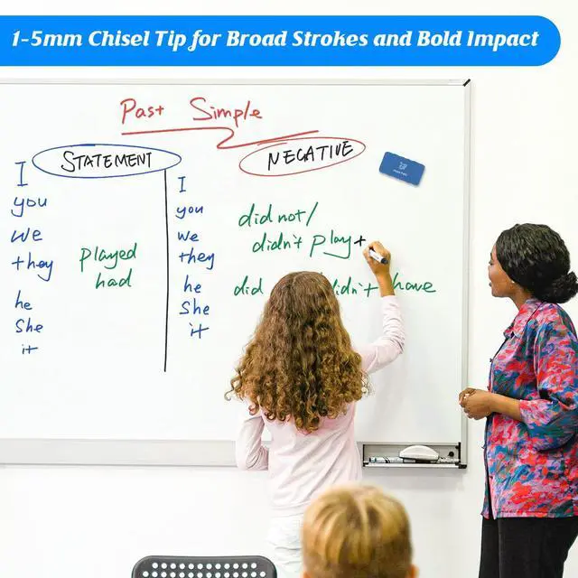 Alt view image 4 of 7 - Low Odor Dry Erase Markers Mixed Tip, 8 Count