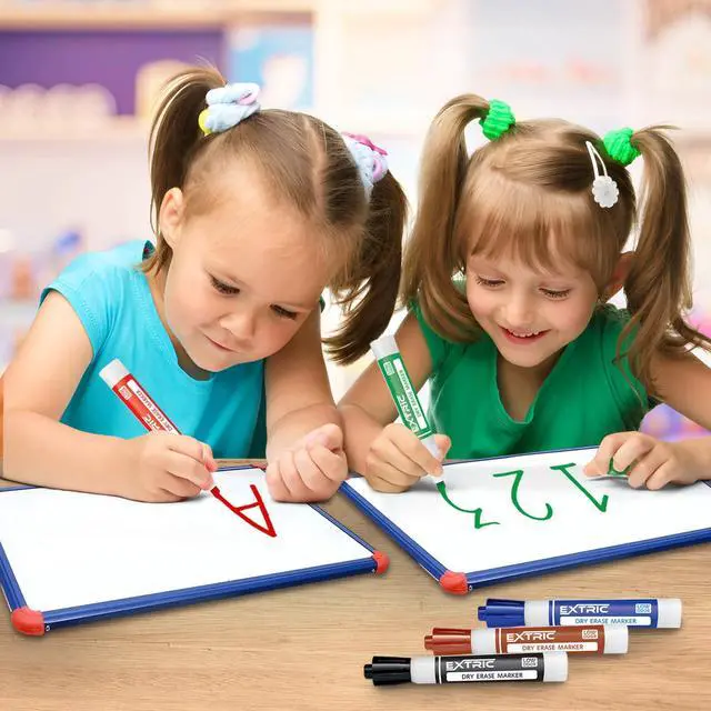 Alt view image 2 of 6 - Dry Erase Markers with Eraser 12 PK Whiteboard Set Fine, Chisel