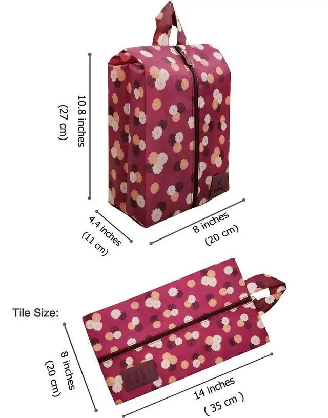 Alt view image 2 of 6 - 4 Pack Travel Essentials Shoe Bags 4 Colors Fashion Shoe Bags for Men & Women Shoe Storage, Travel Accessories Vacation, Luggage Organizer Portable Shoe Pouch with Handle