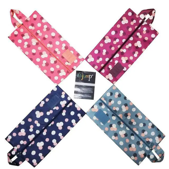 Alt view image 6 of 6 - 4 Pack Travel Essentials Shoe Bags 4 Colors Fashion Shoe Bags for Men & Women Shoe Storage, Travel Accessories Vacation, Luggage Organizer Portable Shoe Pouch with Handle
