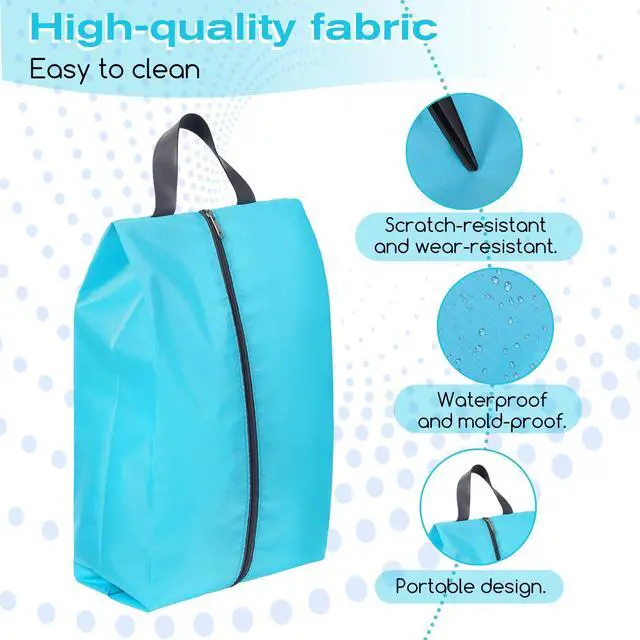 Alt view image 5 of 6 - 4 Pcs Shoe Bags for Travel, Travel Shoes Organizer with Zipper Golf Shoe Bag Reusable Water-proof Shoes Bag Portable Traveling Essentials