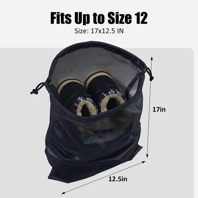 Alt view image 2 of 7 - Shoe Bags for Travel, Shoe Storage Bag with Drawstring, Packing Organizer for Sneakers, Gym, Luggage, Closet, Weekender Overnight Travel Essentials