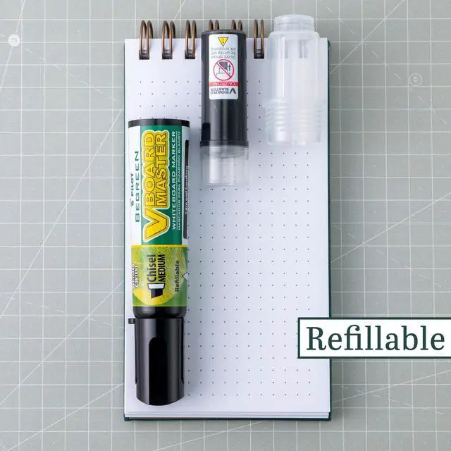 Alt view image 2 of 6 - V Board Master Refillable Dry-Erase Markers, Medium Chisel Tip, Assorted Color Inks, 5 Count
