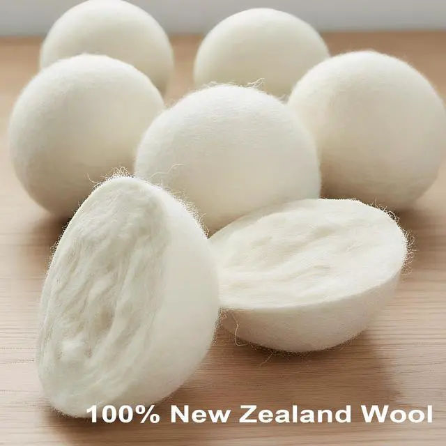 Alt view image 3 of 7 - Wool Dryer Balls 6-Pack L - Natural Reusable Laundry Fabric Softener, Reduces Wrinkles & Drying Time, Hypoallergenic, Leaves Fabrics Naturally Soft and Fluffy