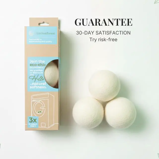 Alt view image 7 of 7 - XL Wool Dryer Balls 100% New Zealand Wool 3 Pack Reusable