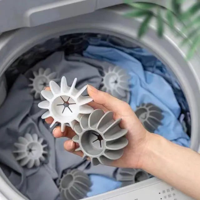 Alt view image 3 of 7 - 4Pcs 2023 Reusable Laundry Balls Laundry Scrubbing Balls for Washing,1PC Machine Silicone Steamer Dryer Balls Washer Balls Washing Ball
