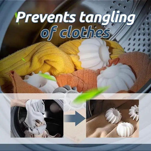 Alt view image 5 of 7 - 4Pcs 2023 Reusable Laundry Balls Laundry Scrubbing Balls for Washing,1PC Machine Silicone Steamer Dryer Balls Washer Balls Washing Ball